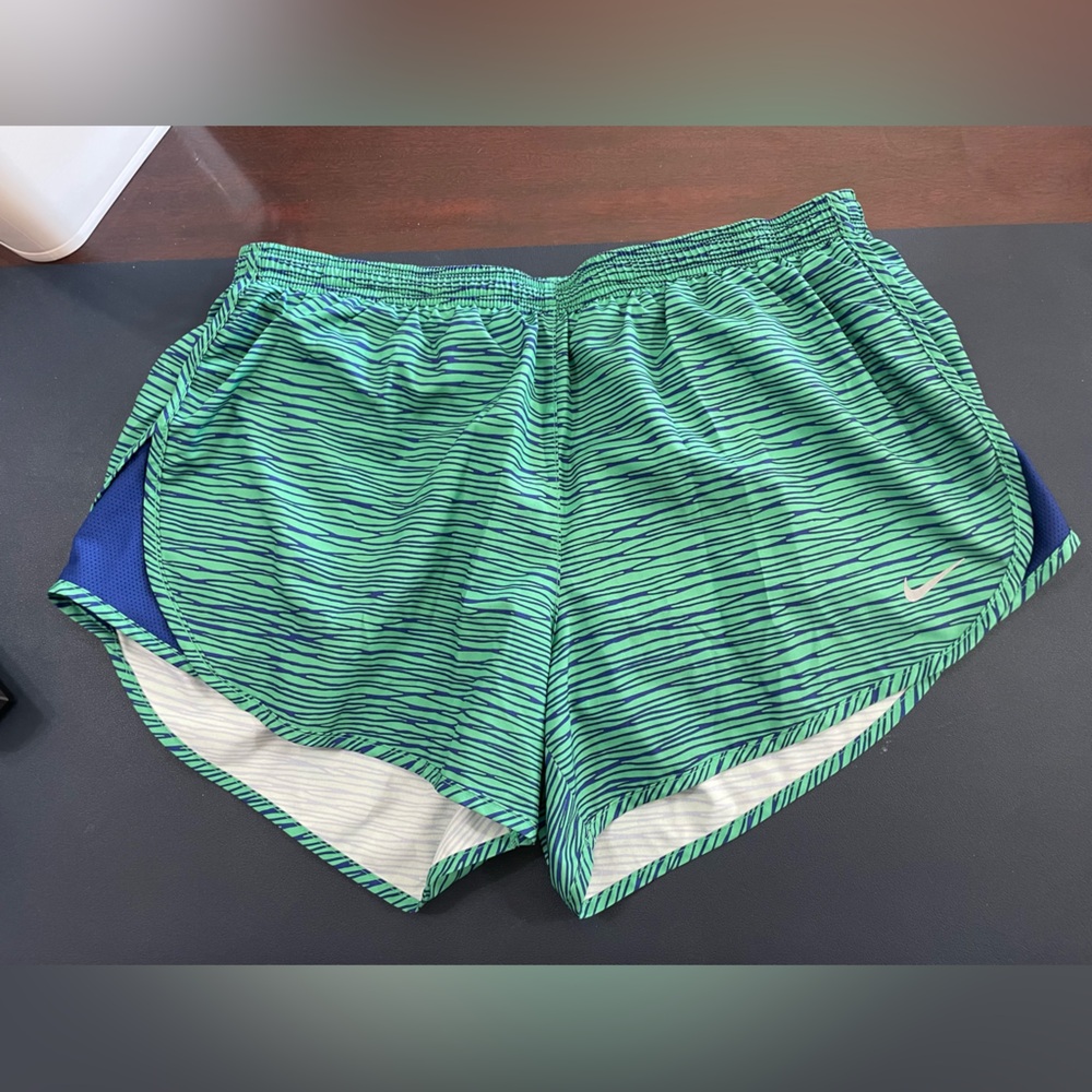 Nike Dri-FIT Green with Blue Athletic Shorts
